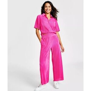 Bar III Vibrant Pink wide leg pants